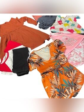 Toddler Girl Clothing Bundle Size 2T 7-Pcs Mixed Brands Dresses Tops Leggings